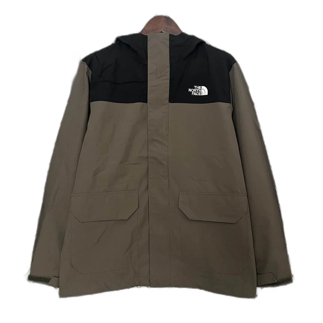 Chaqueta Outdoor Capucha - Marrón y Negro