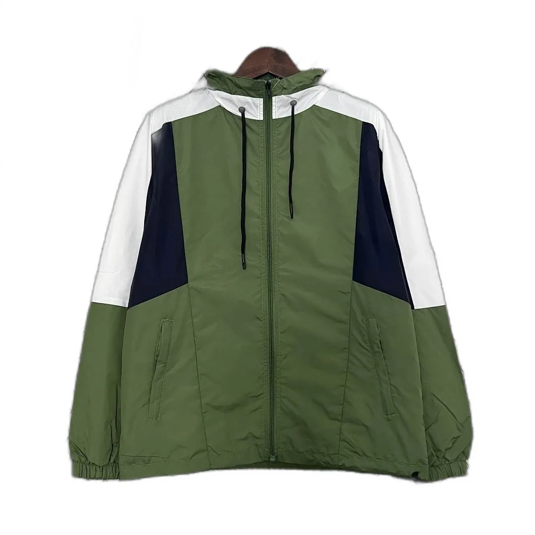 Cortavientos Retro - Verde, Azul y Blanco