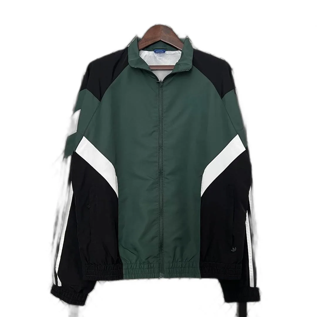 Cortavientos Retro - Verde y Negro