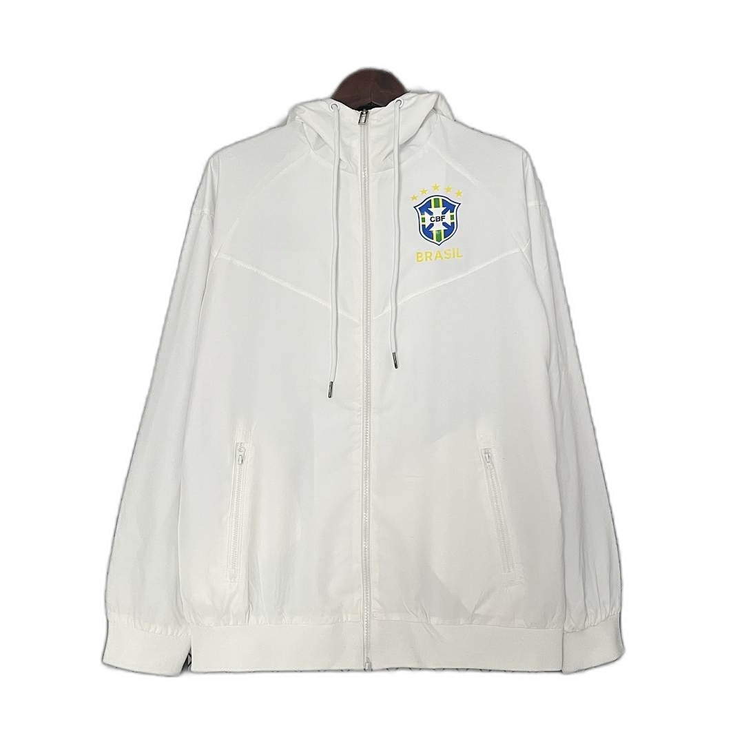 Brasil 2024 Chaqueta Cortavientos Blanco