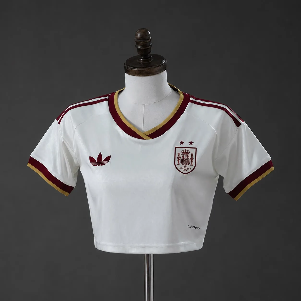 España 2026 Campeones 2 Estrellas - Crop Mujer Visitante