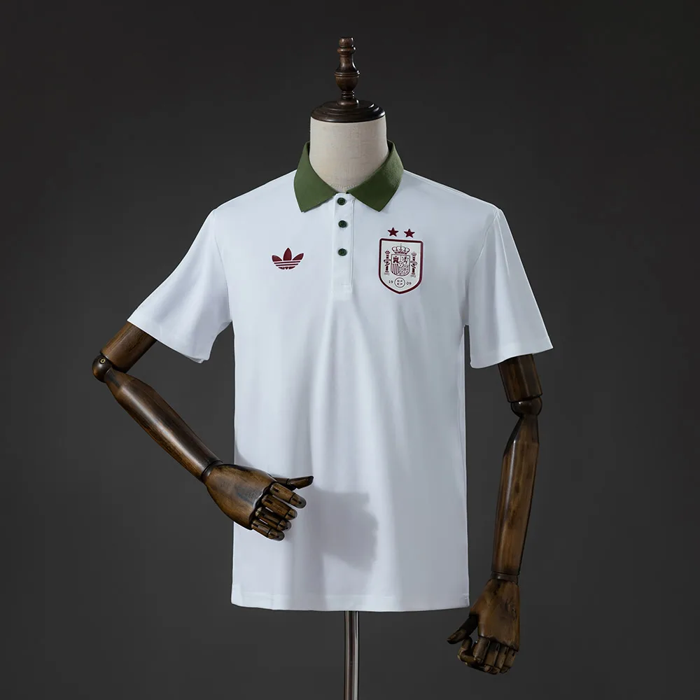 España 2026 Campeones 2 Estrellas - Polo Blanco