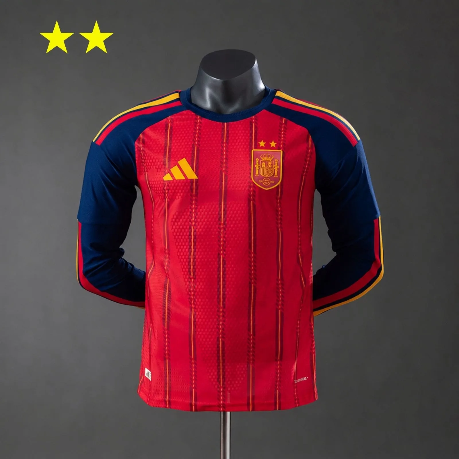 España 2026 Campeones 2 Estrellas - Manga Larga Local Player