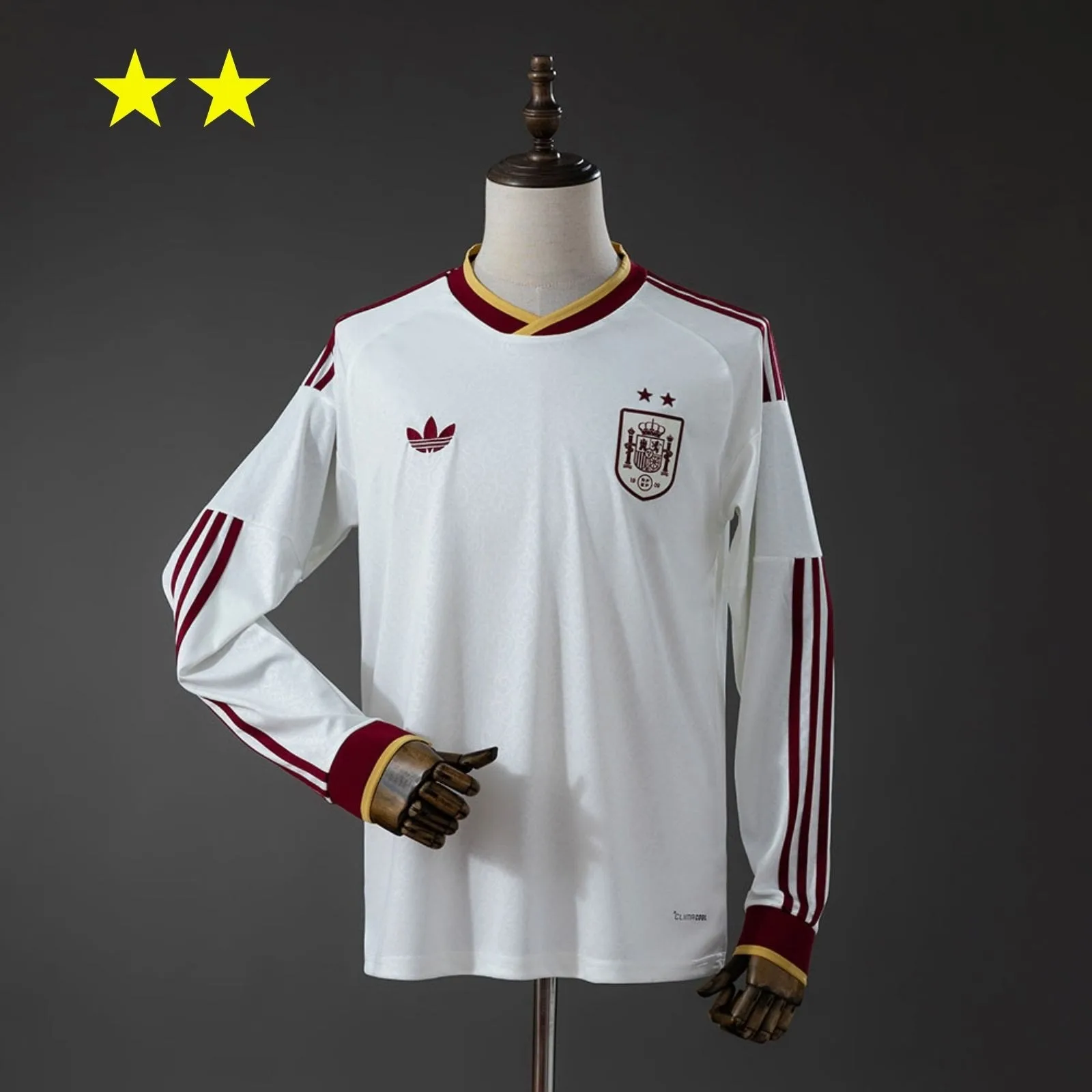 España 2026 Campeones 2 Estrellas - Manga Larga Visitante — vista 3