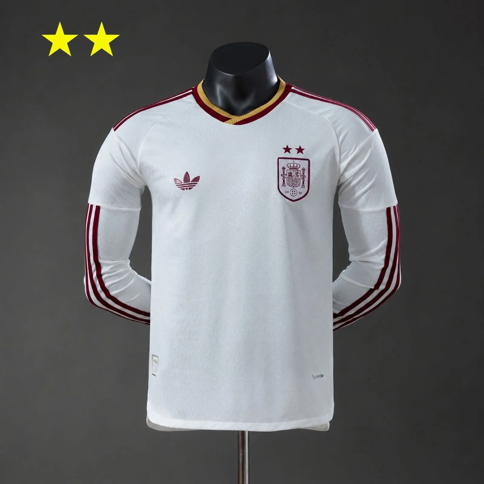 España 2026 Campeones 2 Estrellas - Manga Larga Visitante Player — vista 3