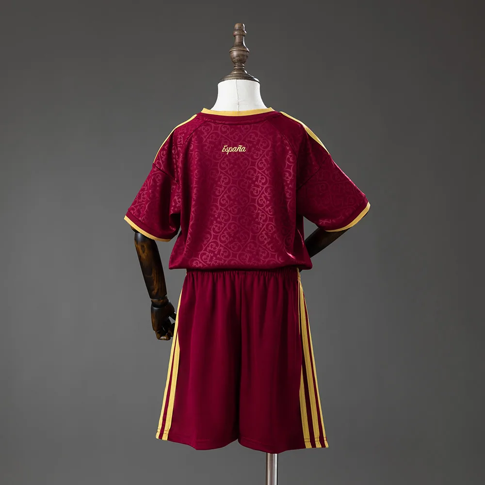 España 2026 Campeones 2 Estrellas - Conjunto Niño Edición Especial Granate — vista 3